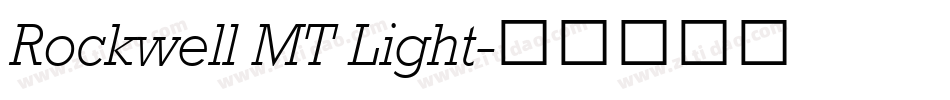 Rockwell MT Light字体转换